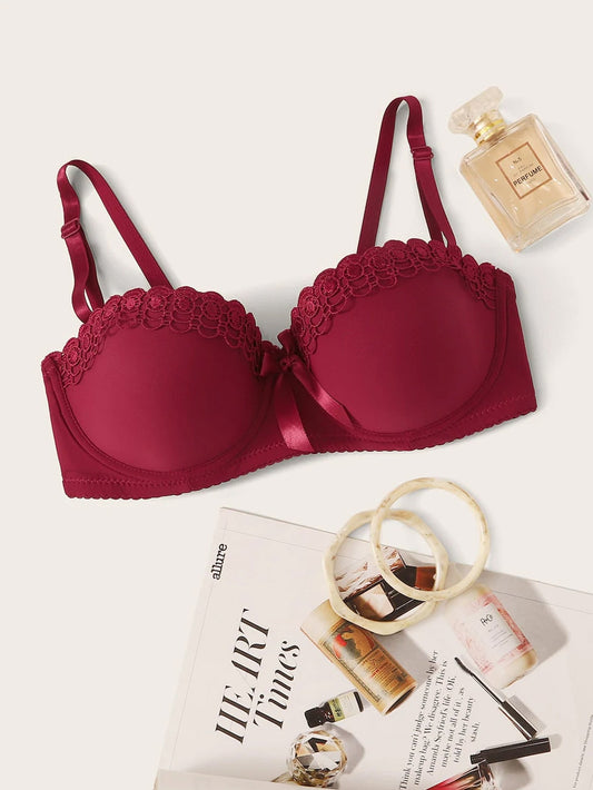 Crochet Trim Underwire Bra - ED - TFI Lingerie