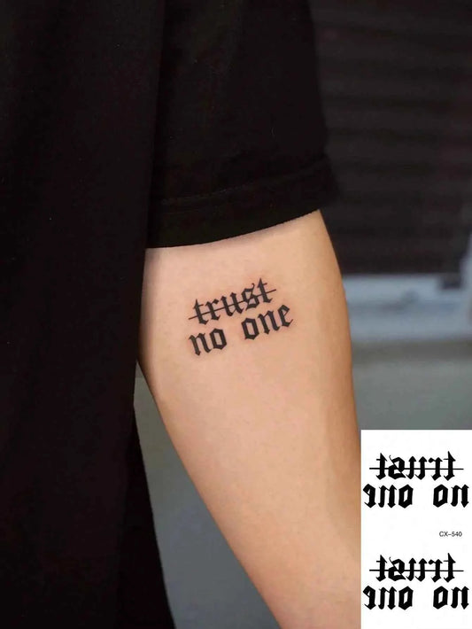 Warning Quote Tattoo Sticker
