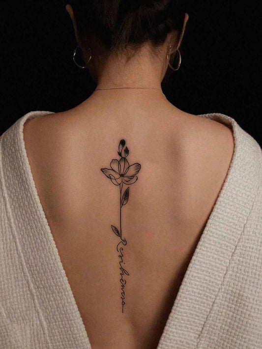Lotus Flower Quote Tattoo Sticker