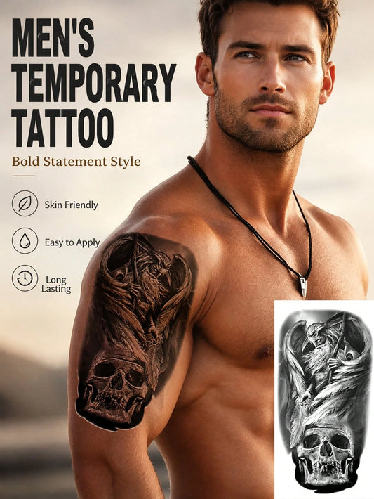 Skull War God Tattoo Sticker
