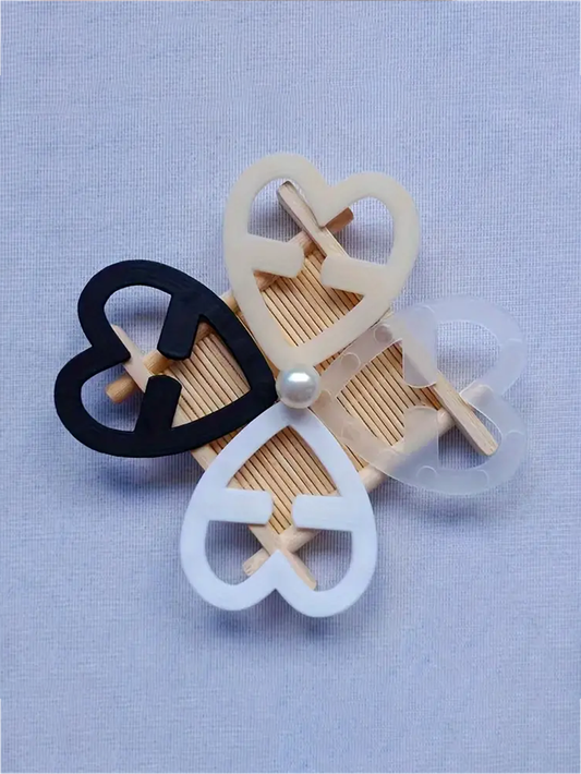 4pcs Heart-Shaped Invisible Bra Clips
