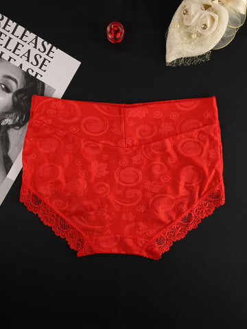 Contrast Floral Lace up Panty - ED