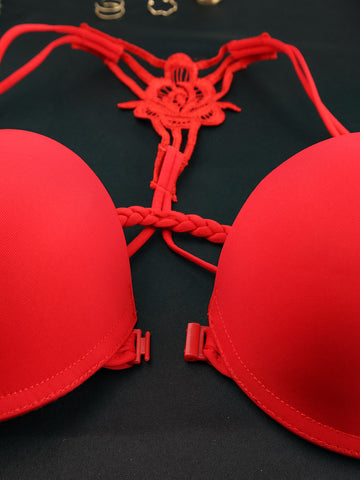 Front Closure Beautiful Style Back lace up Bra - ED