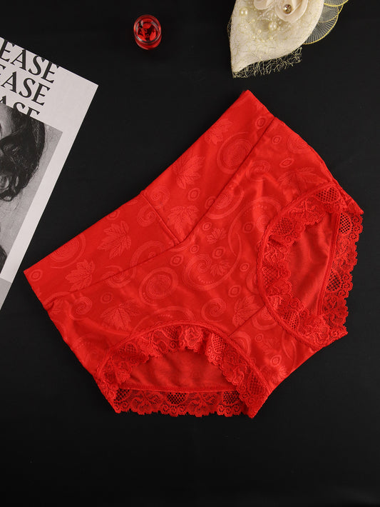 Contrast Floral Lace up Panty - ED