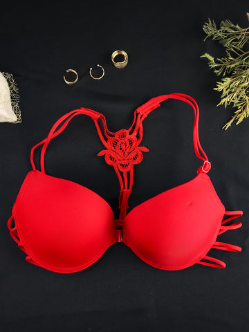 Front Closure Beautiful Style Back lace up Bra - ED