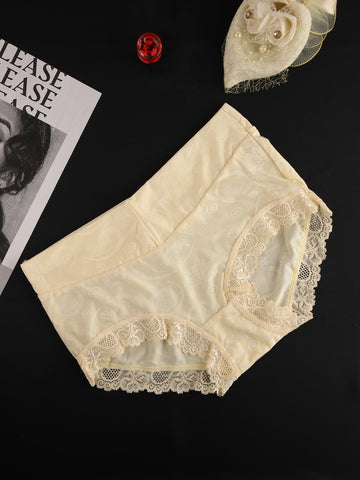 Contrast Floral Lace up Panty - ED