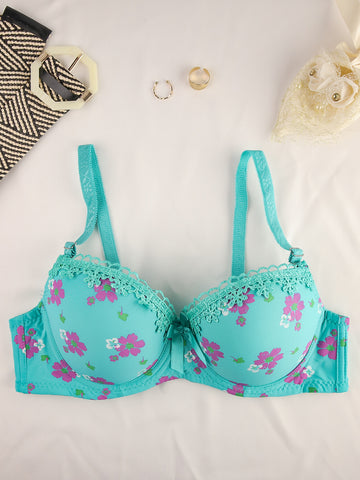 Floral Push Up Seamless Bra - ED