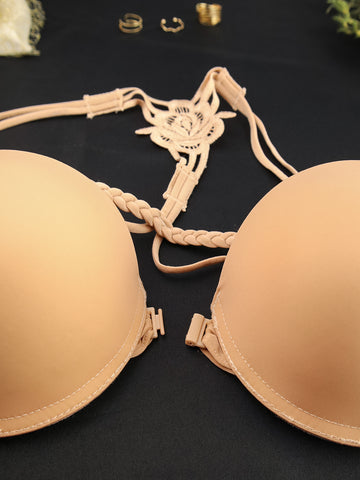 Front Closure Beautiful Style Back lace up Bra - ED