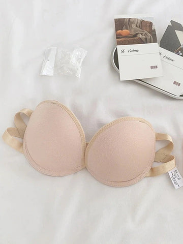 Gathered Anti-Slip Strapless Bra - ED