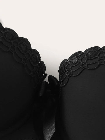 Crochet Trim Underwire Bra - ED