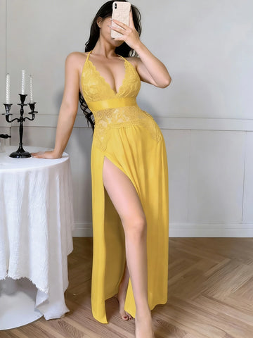 Mesh Split Maxi Nightie II - TFI Lingerie Pakistan - Image 5