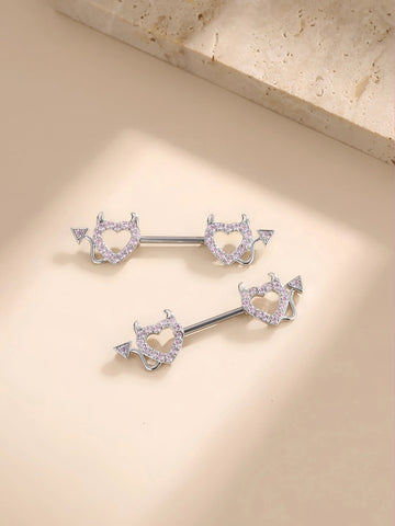 Heart Devil Nipple Piercing Jewelry