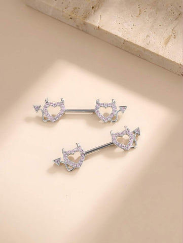 Heart Devil Nipple Piercing Jewelry