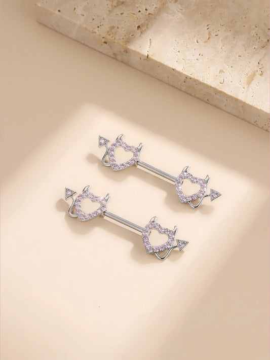 Heart Devil Nipple Piercing Jewelry