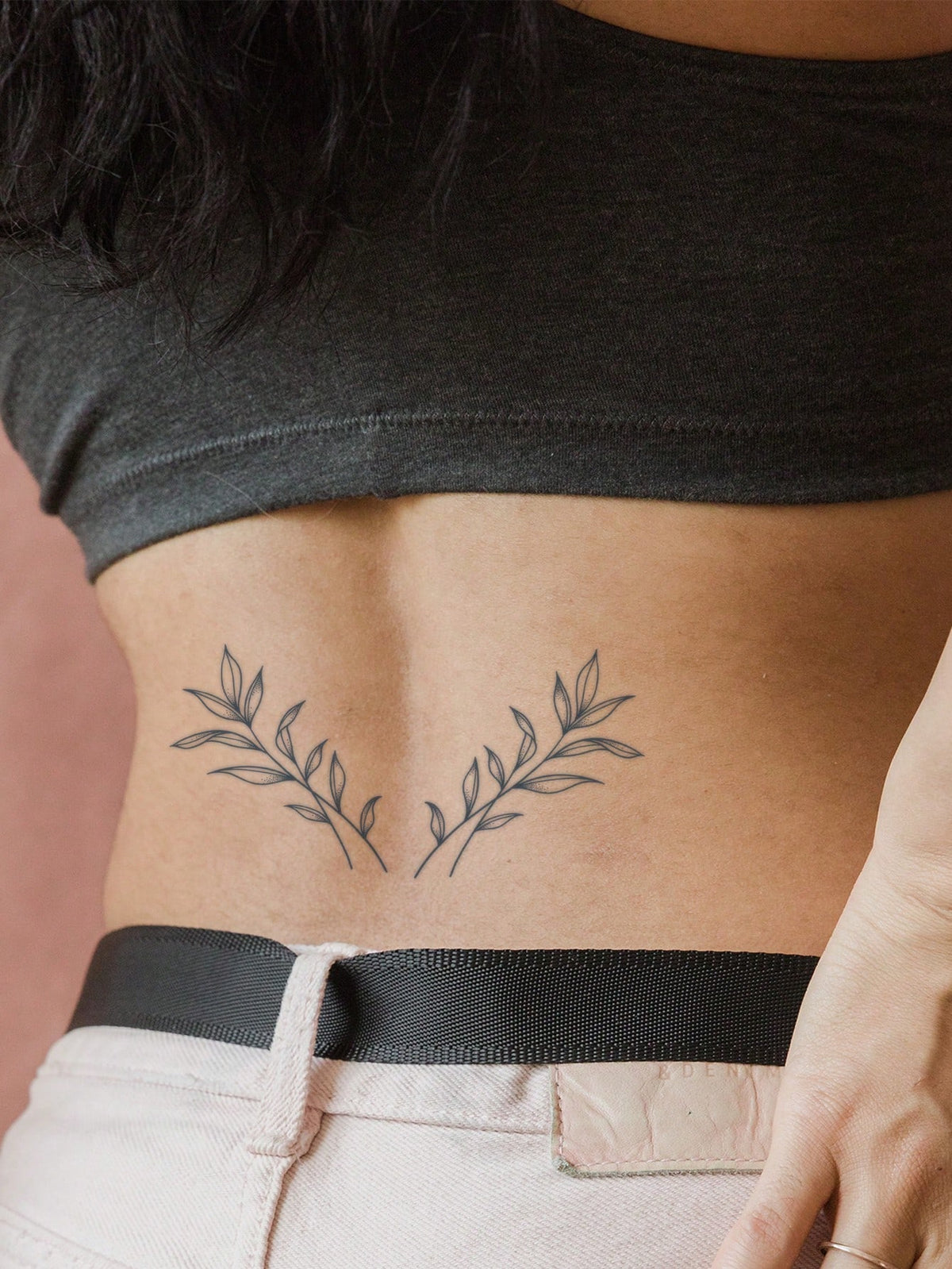 Symmetrical Leaf Tattoo Sticker