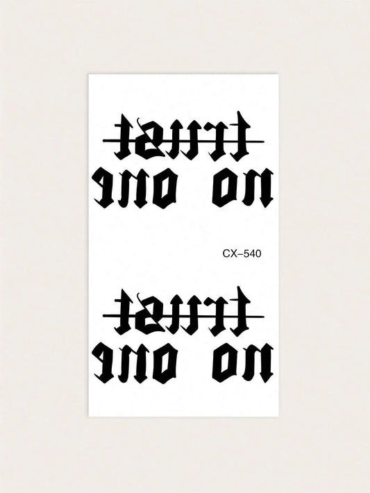 Warning Quote Tattoo Sticker