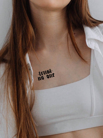 Warning Quote Tattoo Sticker