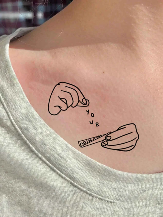 Simple Line Drawing Tattoo Sticker