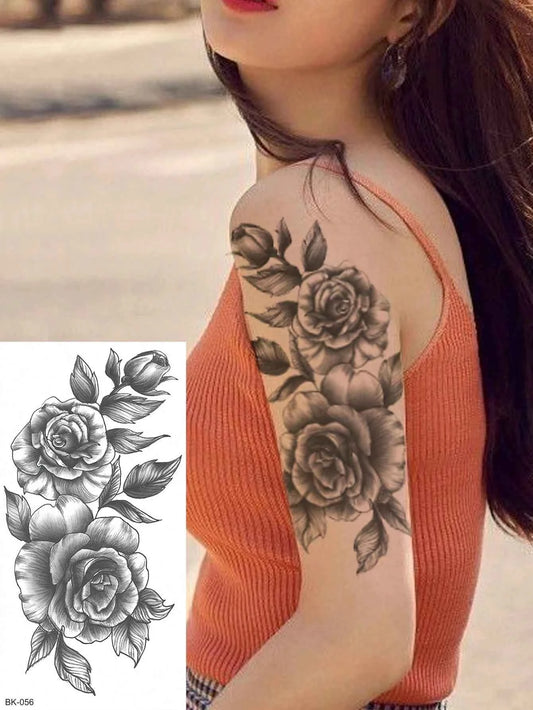 Half Sleeve Floral Tattoo Set