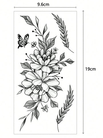 Half Sleeve Floral Tattoo Set