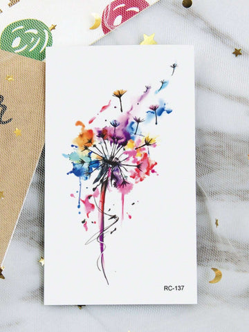 Watercolor Dandelion Tattoo Sticker