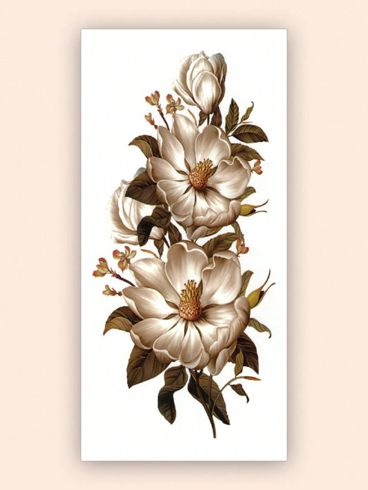 Pink Rose Peony Tattoo Sticker