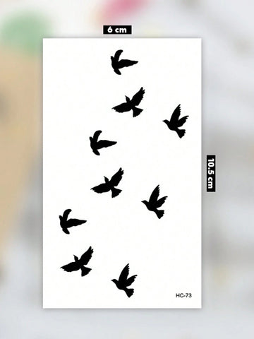 Minimalist Flying Bird Tattoo Sticker