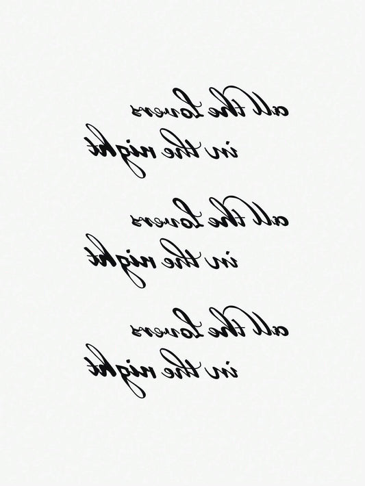 Foreign Language Phrase Tattoo Sticker