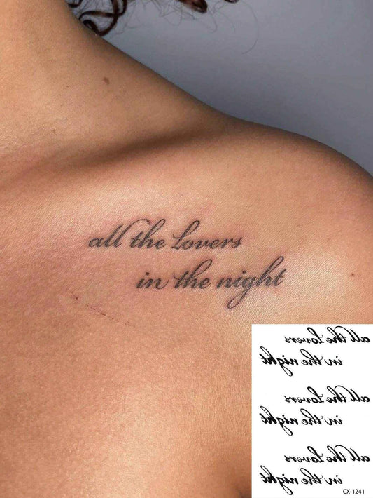 Foreign Language Phrase Tattoo Sticker