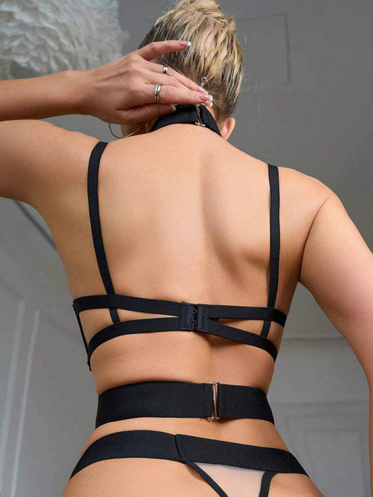 Midnight Rose Bondage Desire Lingerie Set