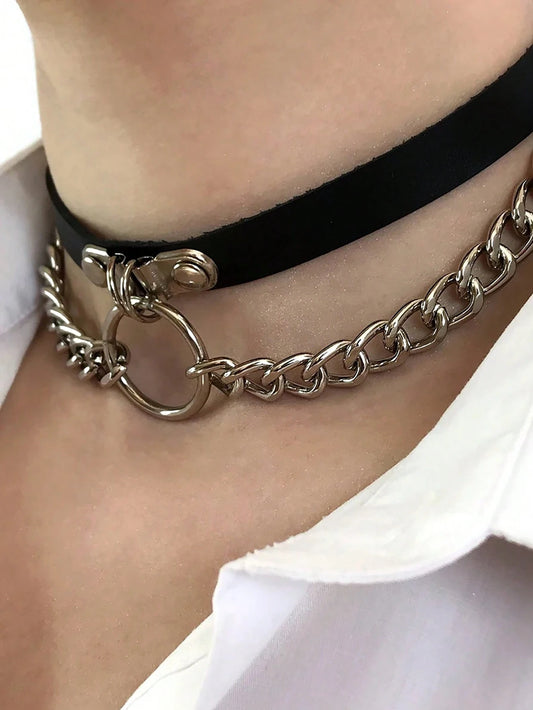 Belt Style Chain Collar Necklace III