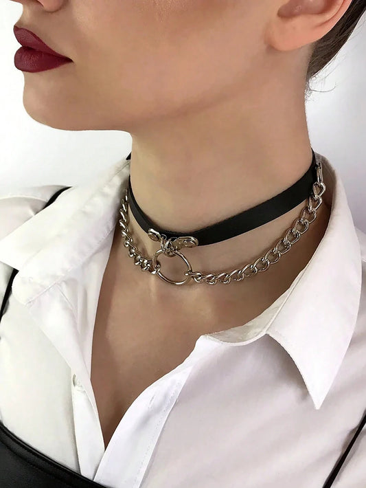 Belt Style Chain Collar Necklace III