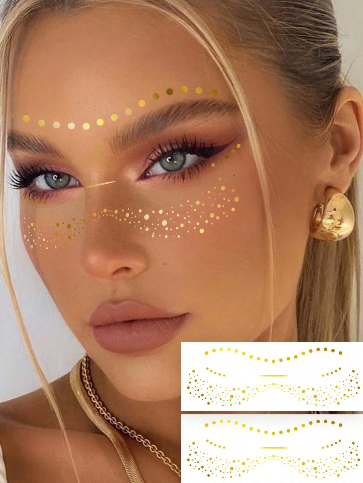 Golden Freckles Face Tattoo Set