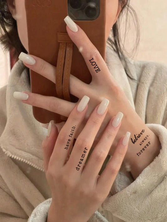 Arabic Text Heart Tattoo Sticker