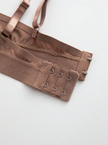 Coffee Brown Seamless Triangle Lingerie Set