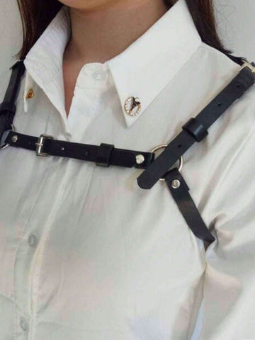 Leather Bra Harness Chest Cage