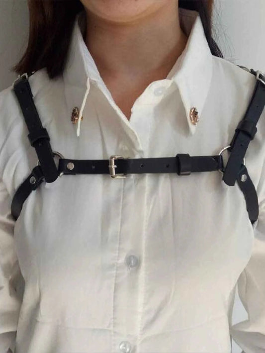 Leather Bra Harness Chest Cage