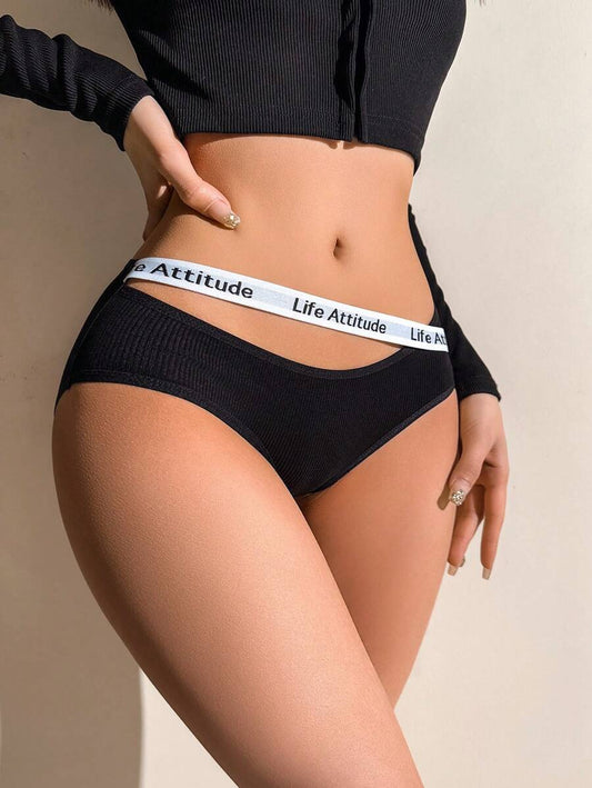 Women's Ribbed Comfortable Bikini Panties