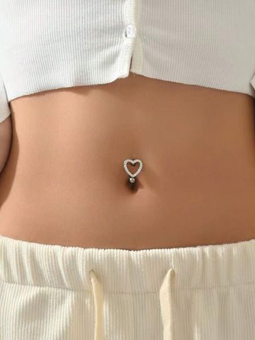 Hollow Heart Navel Ring