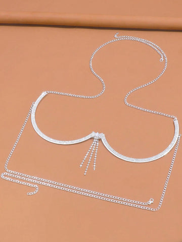 Gold Cross Heart Body Chain