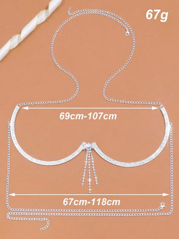 Gold Cross Heart Body Chain