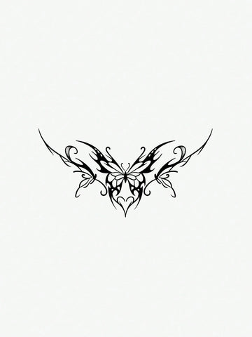 Heart Fairy Demon Wing Tattoo Sticker