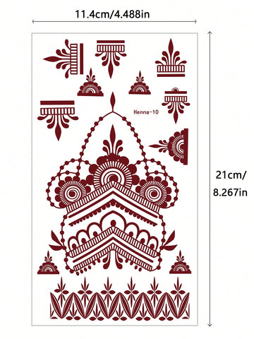 Hand Flower Finger Tattoo Set