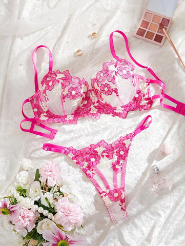 2pcs/Set Multicolor Sexy Lingerie Set For Women