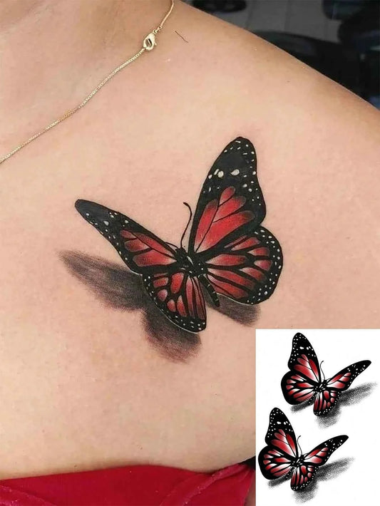 Artistic Butterfly Tattoo Sticker