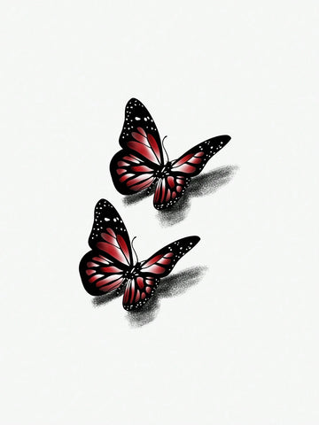 Artistic Butterfly Tattoo Sticker