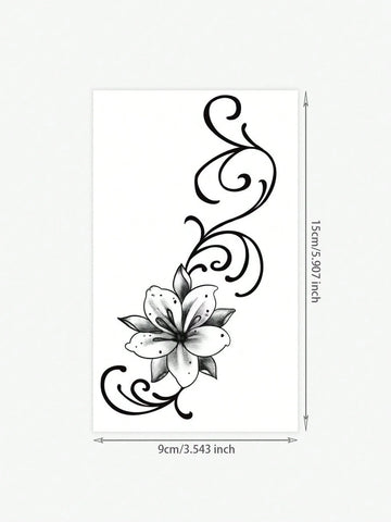Mysterious Floral Tattoo Sticker
