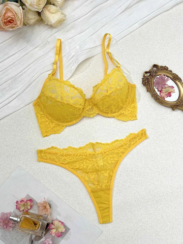 FairyFlirt French Floral Lace Romantic Elegant Lingerie Set
