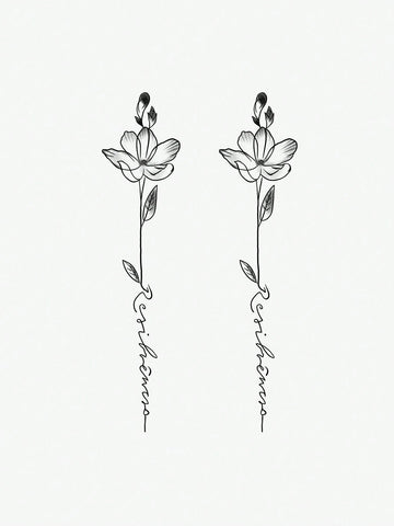 Lotus Flower Quote Tattoo Sticker