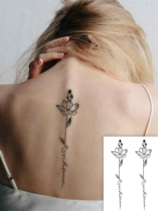 Lotus Flower Quote Tattoo Sticker